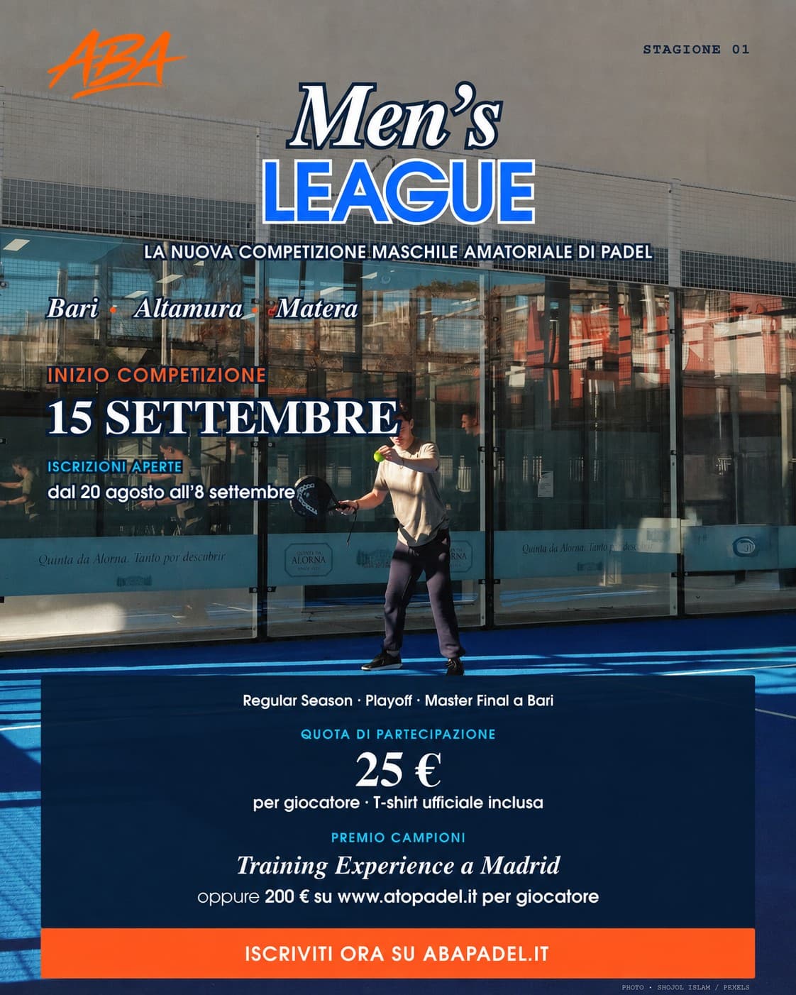 Locandina ABA Men's League (Bari · Altamura · Matera)